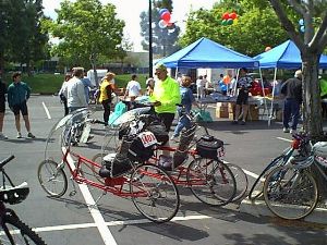 This man built the long wheel base bike on the far left.